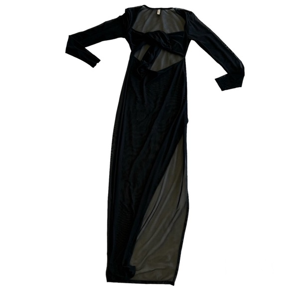 Lovewave Revolve Mesh Dress Coverup Side Slit Black Size XS - Picture 1 of 9